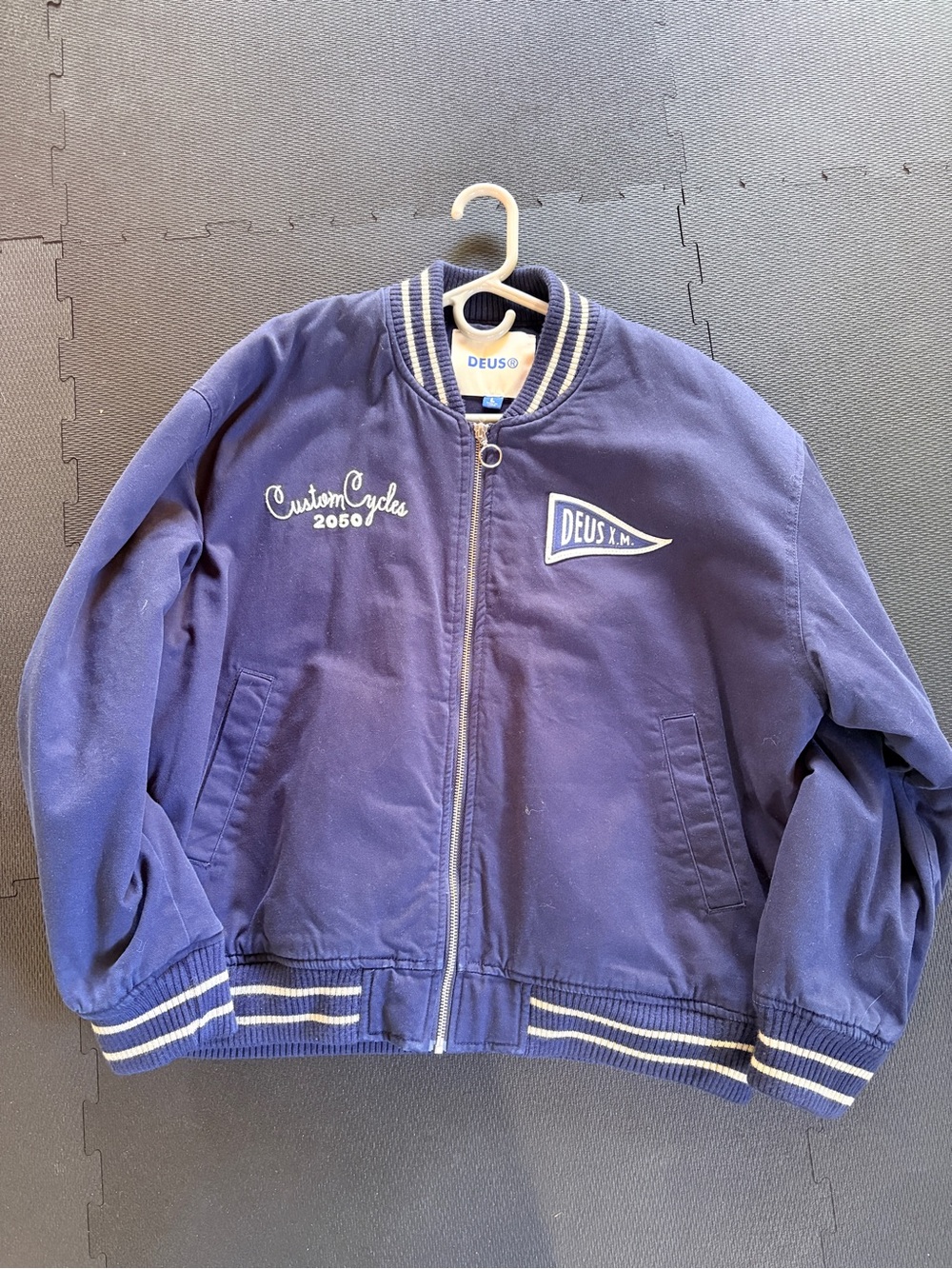 Deus Ex Machina Women’s Blue Varsity Bomber Jacket
